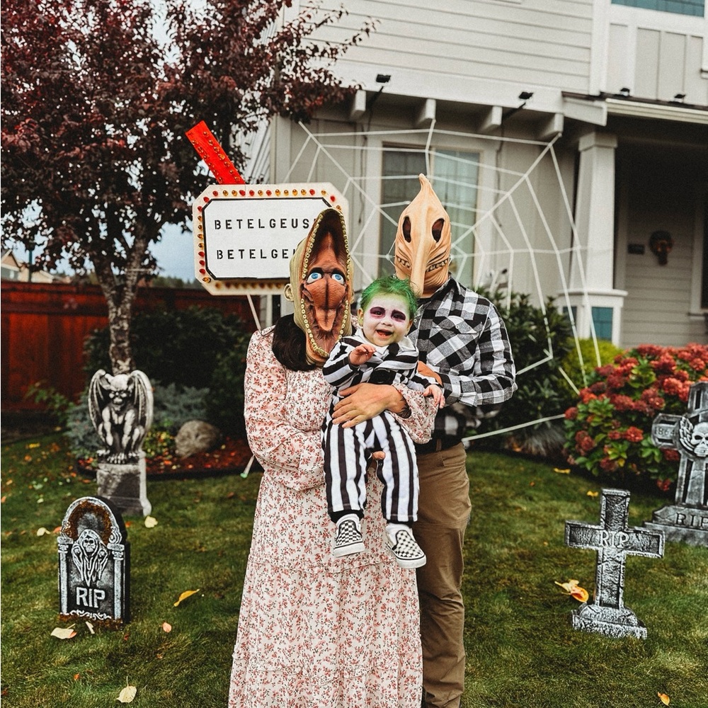 Striped Black and White Kids Costume
